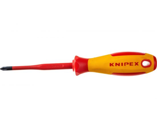 Крестовая отвертка KNIPEX PH2 тонкая, VDE, длина лез 100 мм, L-212 мм KN-982402SL – изображение 3
