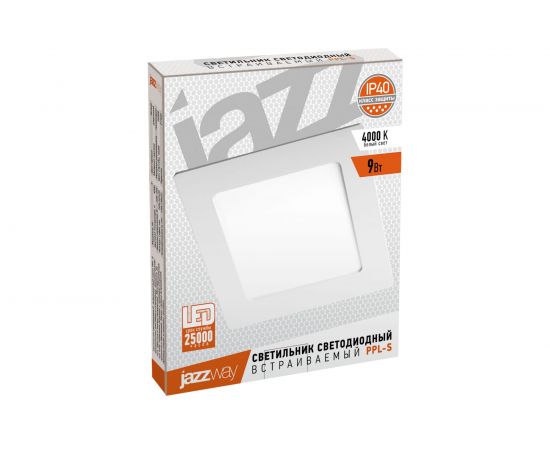 Встраиваемый светильник Jazzway PPL-S 9w 4000K IP40 WH 145мм квадратный 5008267A – изображение 3