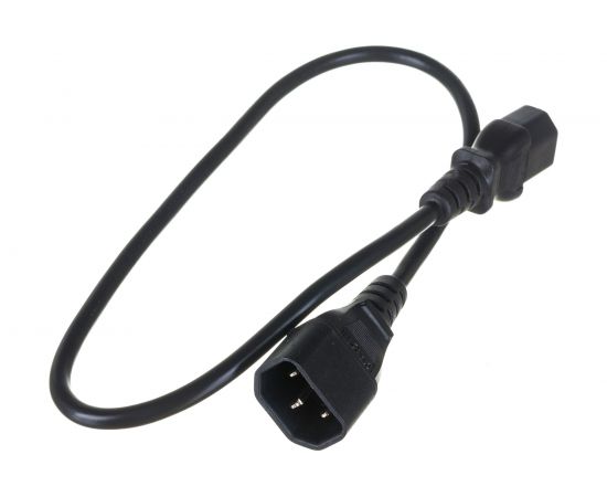 Кабель питания монитор-компьютер Hyperline PWC-IEC13-IEC14-0.5-BK IEC 320 C13 - IEC 320 C14 43792 – изображение 3