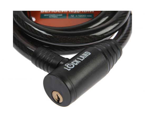 Навесной велосипедный замок TUNDRA 12x1200 мм, английский ключ с пластиковой ручкой 3299284 – изображение 3