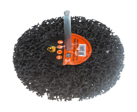 Круг для снятия ржавчины на шпинделе чёрный (6х100 мм) Русский Мастер РМ-52206 – изображение 3