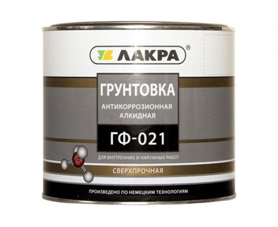 Грунт ЛАКРА ГФ-021 быстросохнущий, серый, 1.8 кг Лк-00012148 – изображение 3
