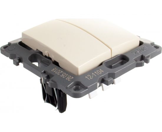 Двойной выключатель ЭРА 12-1104-02 10АХ-250В, IP20, слоновая кость Б0014646 – изображение 3