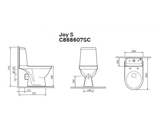 Унитаз-компакт с сиденьем микролифт RedBlu by Damixa Origin Evo 2 788607SC – изображение 3
