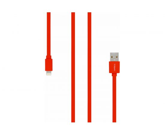 Кабель Rombica USB - Lightning MFI, ПВХ Плоский, 1м, красный DIGITAL MR-01 CB-MR01R – изображение 3