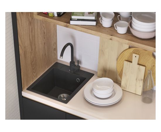 Кухонная мойка Polygran ARGO-420 (№16 Черный) 627321 – изображение 3