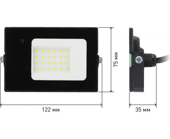 Светодиодный прожектор с нерегулируемым датчиком движения ЭРА LPR041165K020 20Вт 1400Лм 6500К Б0043574 – изображение 4