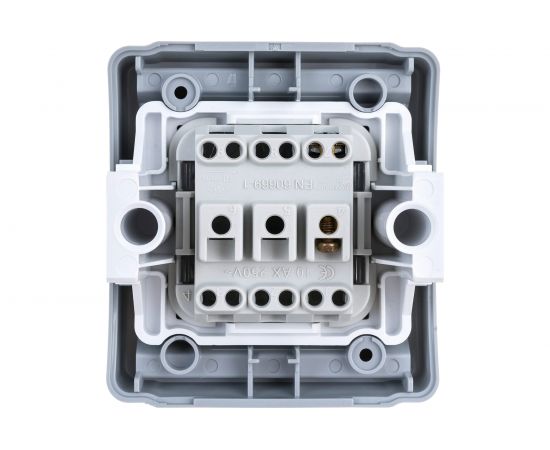 Кнопка звонка Mono Electric OCTANS IP54, бело-серый 154-020001-107 – изображение 4