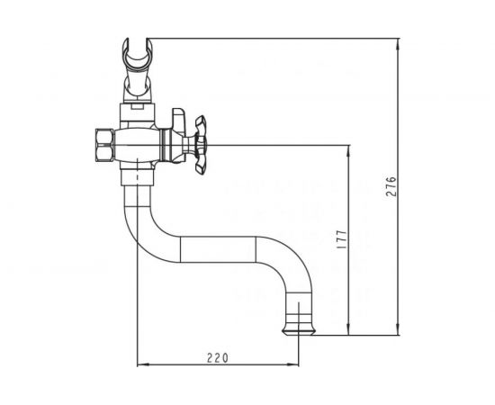 Смеситель для ванны KAISER Carlson Lux крест 11255 – изображение 5