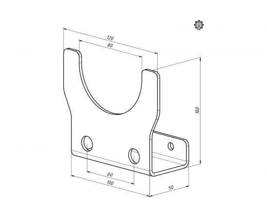 Настенный держатель для угловых шлифмашинок до 125 мм EMBODIMENT черный EMB-USM-LW-B – изображение 9