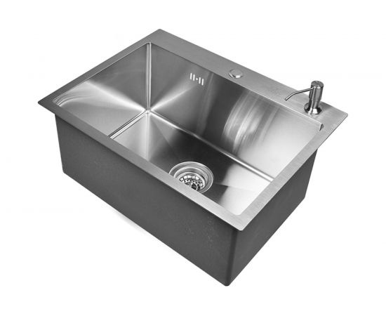 Кухонная мойка из нержавеющей стали WISENT с дозатором и сифоном WS35848/W405A/WGER010 