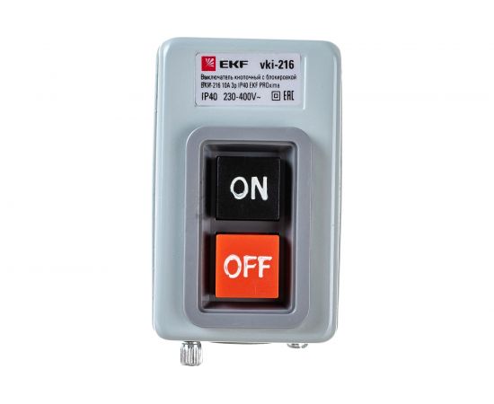 Кнопочный выключатель EKF с блокировкой, ВКИ-216, 10А, 3P, IP40, PROxima SQ vki-216 