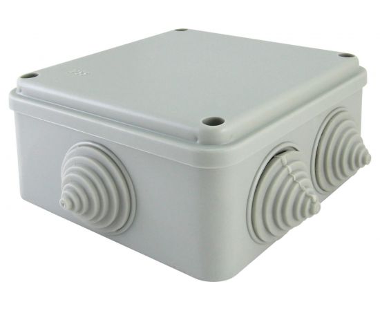 Распаячная коробка TDM ОП 100x100x50мм, крышка на винтах, IP55, 6 входов, индивидуальный штрихкод SQ1401-1234 