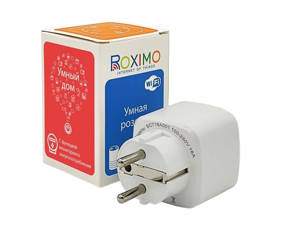 Умная розетка с мониторингом энергопотребления Roximo SCT16A001 
