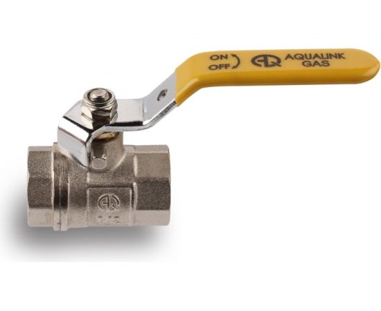Шаровой кран для газа AQUALINK 1/2 вн-вн ручка 7101 