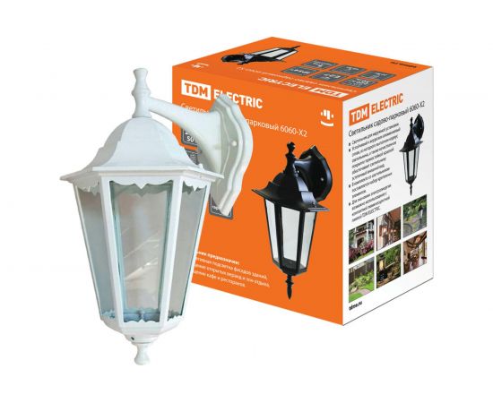 Садово-парковый светильник TDM 6060-22 шестигранник, 60Вт, вниз, белый SQ0330-0062 