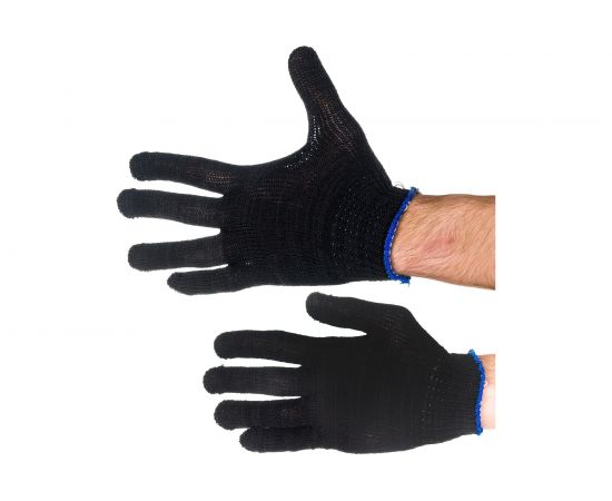 Хлопчатобумажные перчатки STARTUL без ПВХ-покрытия, черные, р. 9 ST7501 