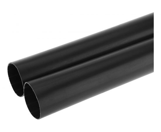 Термоусаживаемая клеевая трубка REXANT 33,0/5,5 мм, 6:1 черная 2 шт по 1 м 23-0033 