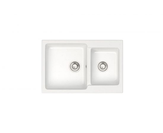 Кухонная мойка GLANZ J-191-31 цвет: белый 