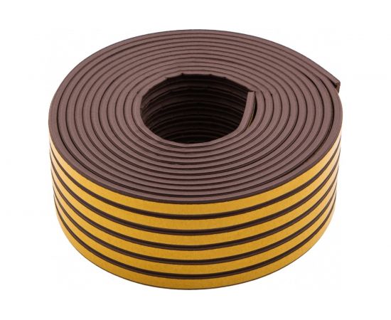Резиновый уплотнитель СИБРТЕХ (24 м; профиль E; коричневый) 88906 