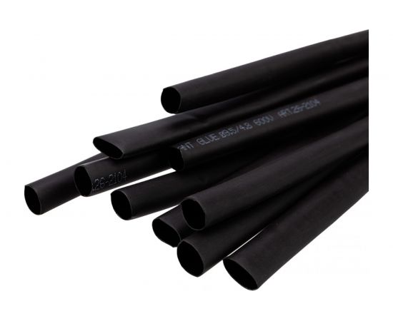 Термоусаживаемая двустенная клеевая трубка REXANT 9,5/4,75 мм черная 10 шт по 1 м 26-2104 