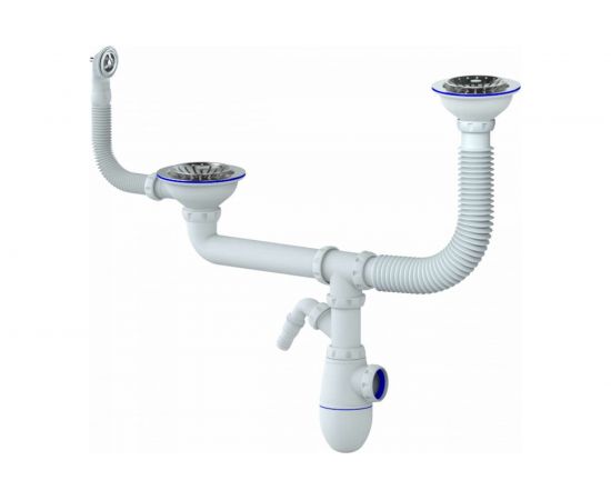 Сифон Unicorn B710VP 3 1/2х40 двойной, с носиком 544824 