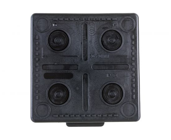 Распаечная коробка TDM ОП 100х100х55мм, крышка, IP54, 8вх., черная, инд. штрихкод SQ1401-0913 – изображение 2