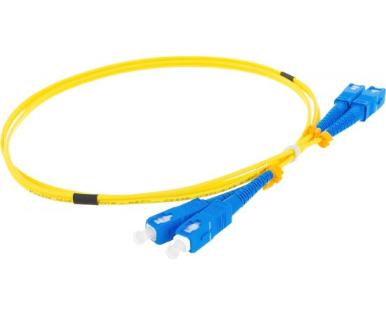 Патч-корд Hyperline FC-D2-9-SC/UR-SC/UR-H-1M-LSZH-YL волоконно-оптический (шнур) SM 9/125 238508 – изображение 2