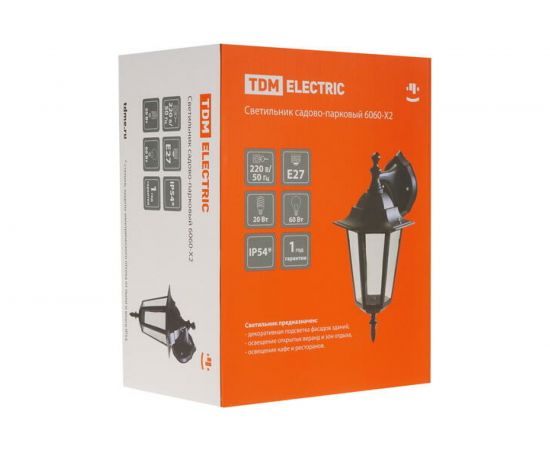 Садово-парковый светильник TDM 6060-22 шестигранник, 60Вт, вниз, белый SQ0330-0062 – изображение 2