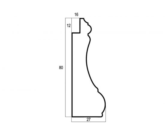 Интерьерный багет Cosca 80 мм, античное золото СПБ035788 – изображение 2