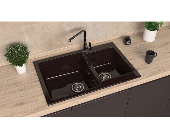 Кухонная мойка GLANZ J-191-31 цвет: белый – изображение 3