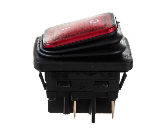 Клавишный выключатель Emas с подсветкой, красная клавиша, 1НО, 250 В AC, 16 А A54B1K11 – изображение 3