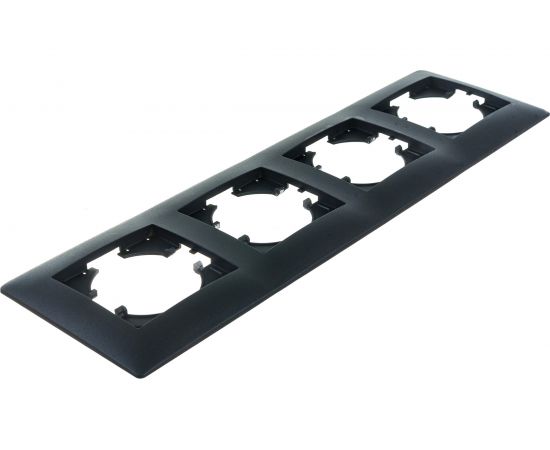 Рамка GUSI ELECTRIC Bravo 4-местная, цвет графит С1040-010 – изображение 4