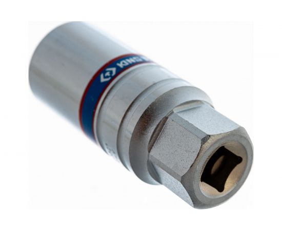 Свечная шестигранная головка с резиновым фиксатором 3/8"", 21мм, 70мм KING TONY 363521 – изображение 4