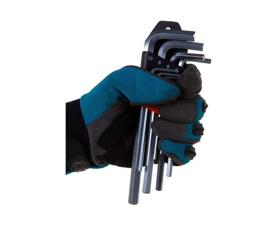 Набор имбусовых ключей HARDEN шестигранные HEX, 18 см, CRV, 9 шт. 540605 – изображение 4