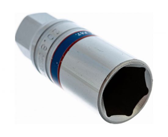 Свечная шестигранная головка с резиновым фиксатором 3/8"", 21мм, 70мм KING TONY 363521 – изображение 5