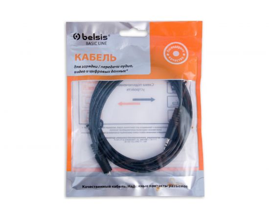 Кабель Belsis Jack 3.5 mm вилка - Jack 3.5 розетка, удлинитель, стерео-аудио, 3 м. BL1033 – изображение 10