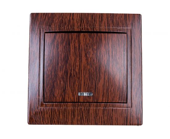 1-клавишный выключатель с подсветкой TDM ЭКО 10А, бук, Таймыр SQ1814-0304 