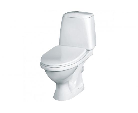 Унитаз-компакт Santeri Соната, косой выпуск, 1-режим, сиденье полипропиленовое, Воротынск 411459 