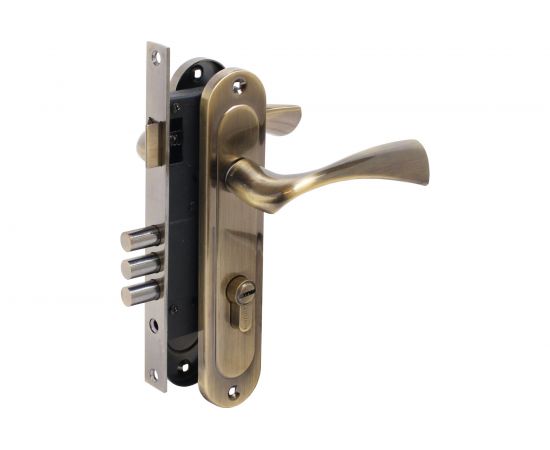 Врезной замок БУЛАТ ЗВ4-3.70.03.01 НОМОС (бронза; 5 перфоключей; с ручками) 13969 