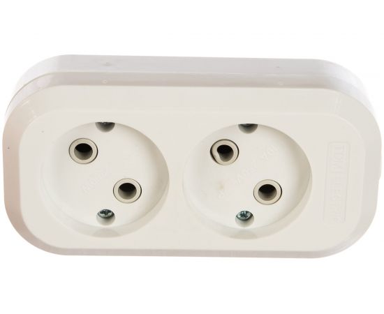 Розеточная колодка TDM 2 гнезда белая SQ1806-0012 