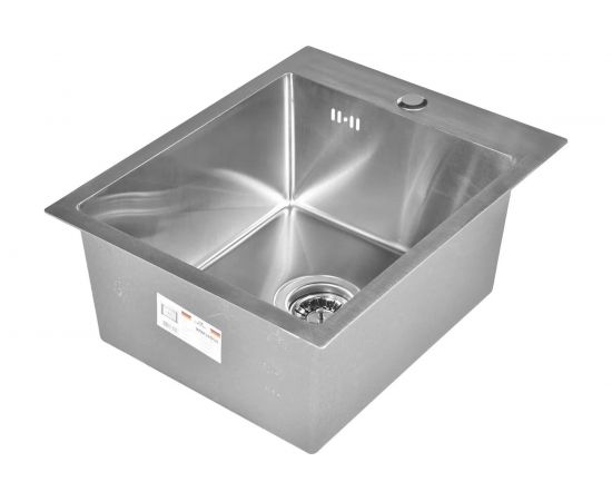 Кухонная мойка из нержавеющей стали WISENT 4050 40x50 см, с раздвижным коландером WWS34050/W302644/WGER010 