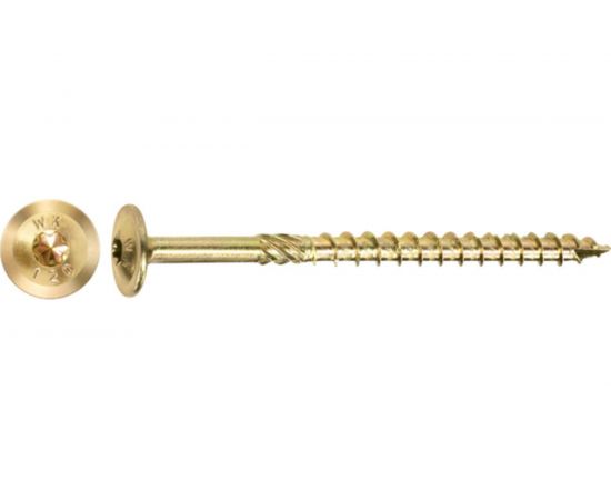 Конструкционный шуруп STARFIX 6x60 мм, с прессшайбой, желтый цинк, 200 шт. SMC3-94625-200 