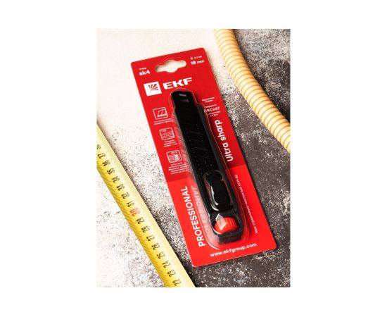 Строительно-монтажный нож EKF 18 мм НСМ-80 Professional ncm-80-pro – изображение 17