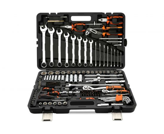 Набор инструментов GOODKING 151 предмет 1/4" 3/8" 1/2" трещотка M-10151 – изображение 2