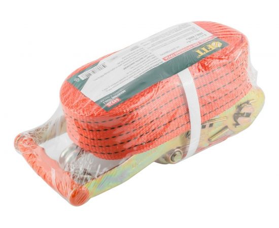 Ремень для крепления груза FIT храповый механизм 196 мм, лента 50 мм x 6 м, 2000/4000 кг 64920 – изображение 2