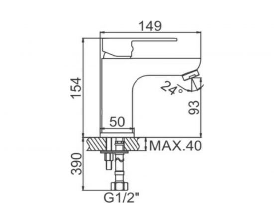 Смеситель для умывальника LEDEME L1010 65656 – изображение 2