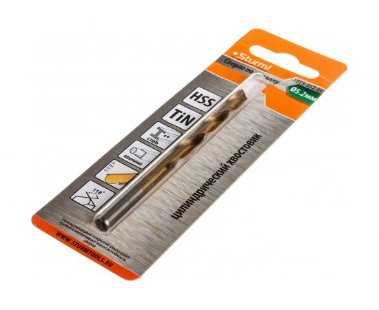 Сверло по металлу (5.2х52х86 мм) Sturm 1055-052-86 – изображение 2