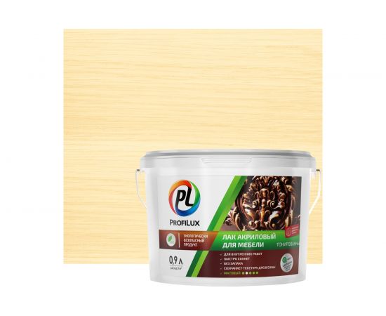Лак акриловый для мебели Profilux бесцветный 0,9 л МП00-005501 – изображение 2