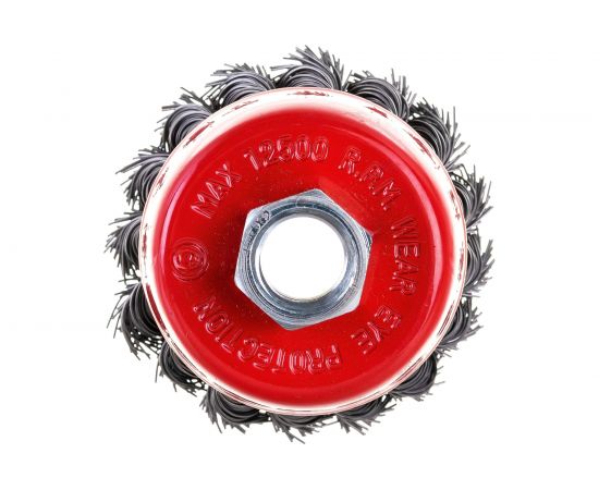 Щетка чашечная 65 мм, М14, пучки витой проволоки для УШМ INTERTOOL BT-2065 – изображение 2